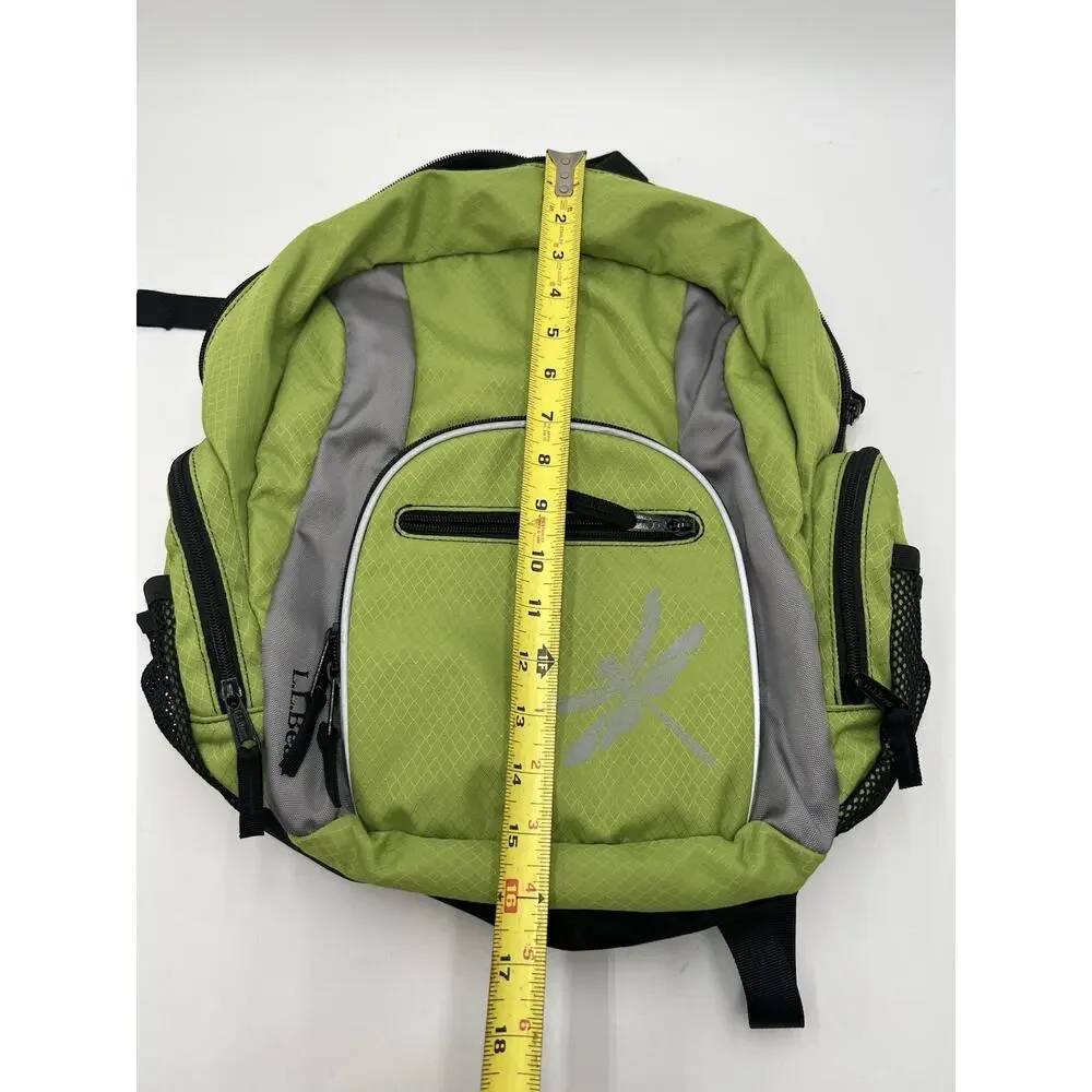 L.L.Bean Dragonfly Daypack Backpack Chartreuse Lime Green Reflective NWOT
